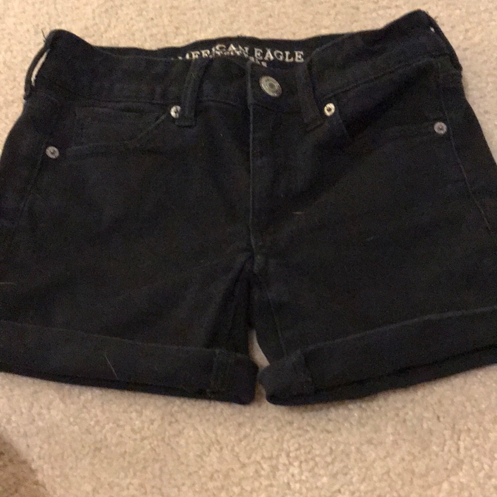 American eagle black shorts
